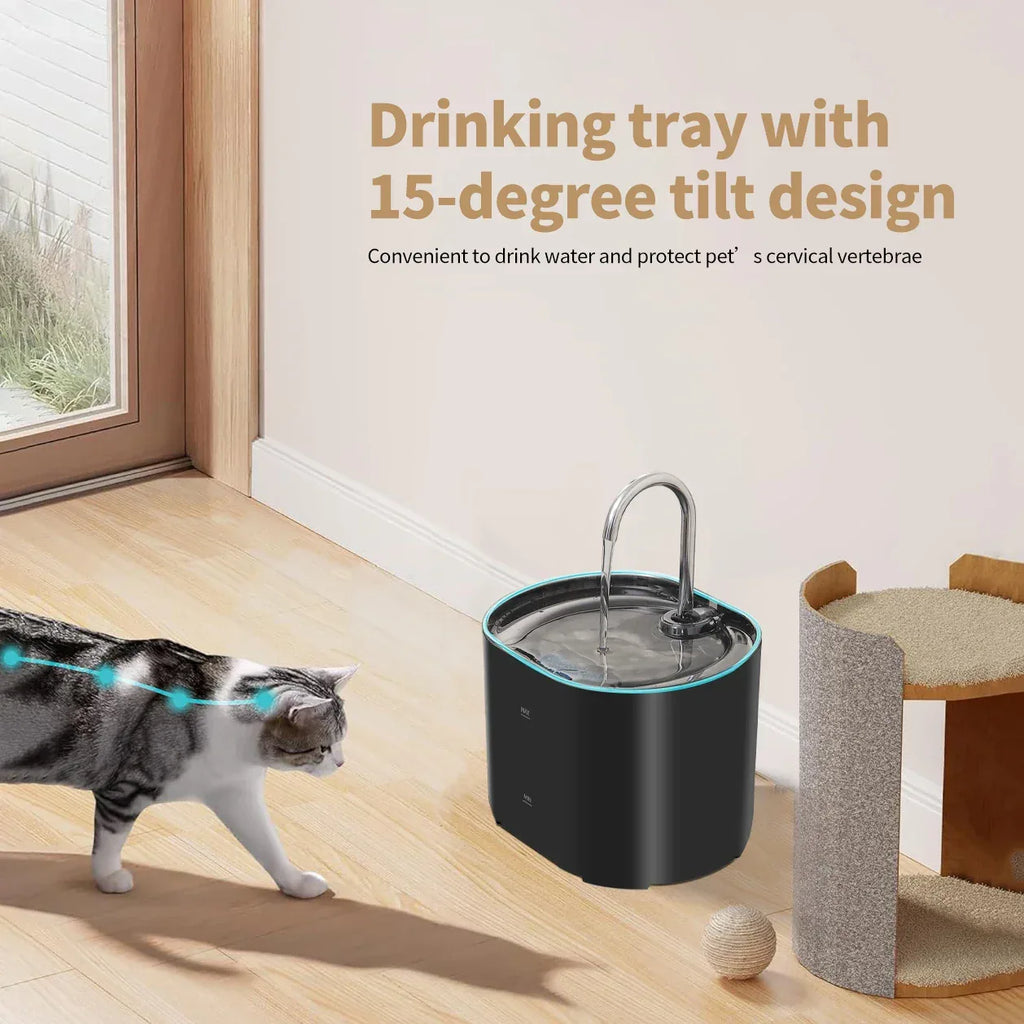 Cat Water Fountain Pet Water Fountain for Cats Inside 1Filters&Ultra-Quiet Pump 2.2L/73oz Dog Pet Water Fountain - Luvia