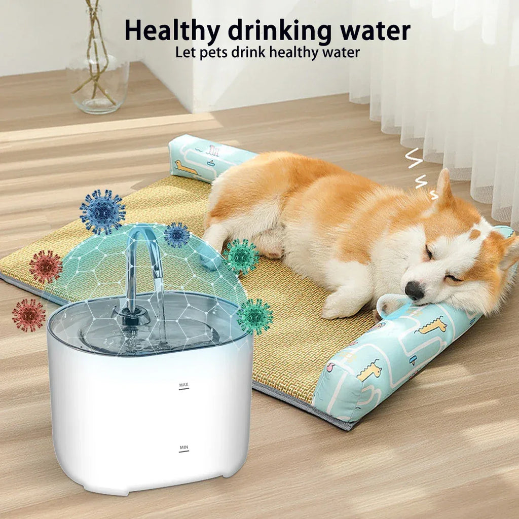 Cat Water Fountain Pet Water Fountain for Cats Inside 1Filters&Ultra-Quiet Pump 2.2L/73oz Dog Pet Water Fountain - Luvia