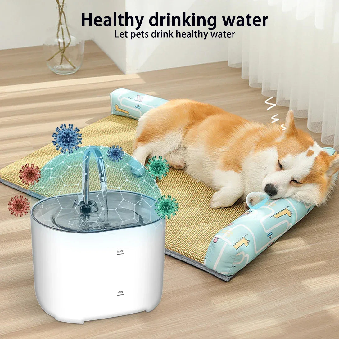 Cat Water Fountain Pet Water Fountain for Cats Inside 1Filters&Ultra-Quiet Pump 2.2L/73oz Dog Pet Water Fountain - Luvia