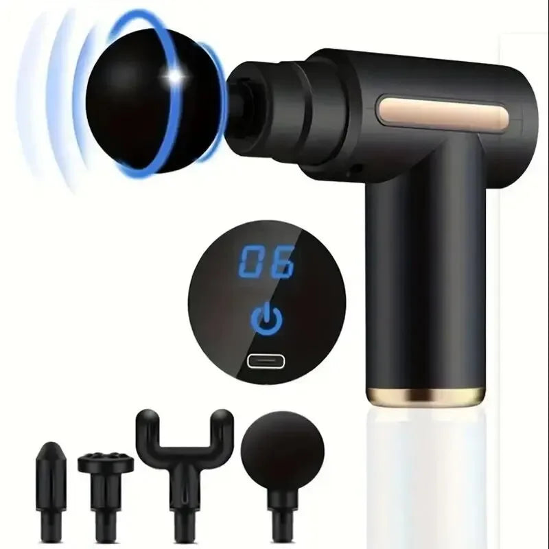 30 Level Massage Gun Fascia Deep Muscle Relax Body Neck Massager Electric Fitness Equipment Noise Reduction Male Female - Luvia