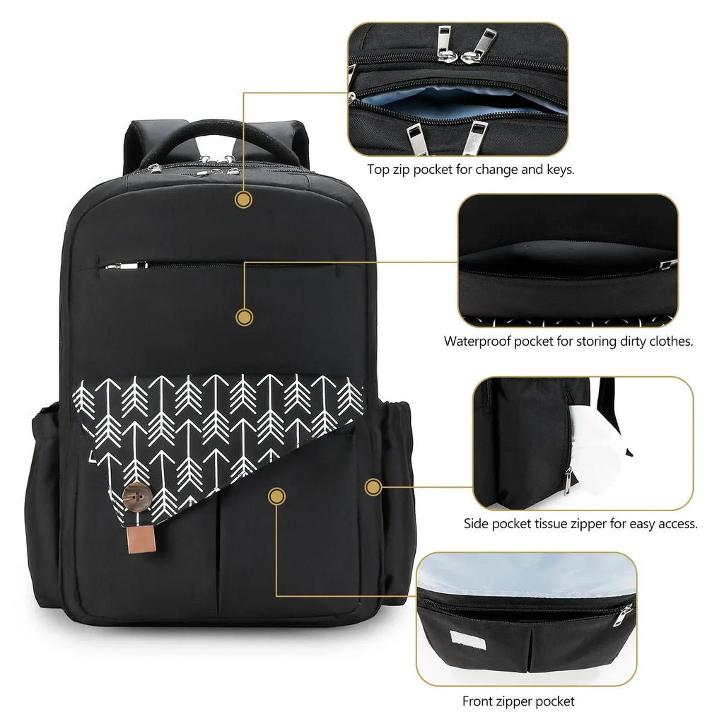 Diaper Bag Backpack，Baby diaper bag, multifunctional water-repellent travel backpack large diaper bag backpack - Luvia