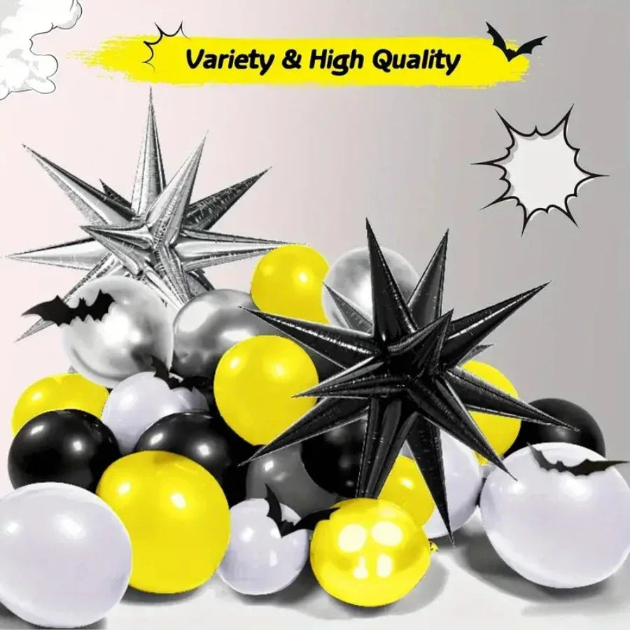 137-Piece Bat-Themed Party Balloon Arch Kit Balloon Set Birthday Party Decoration - Luvia
