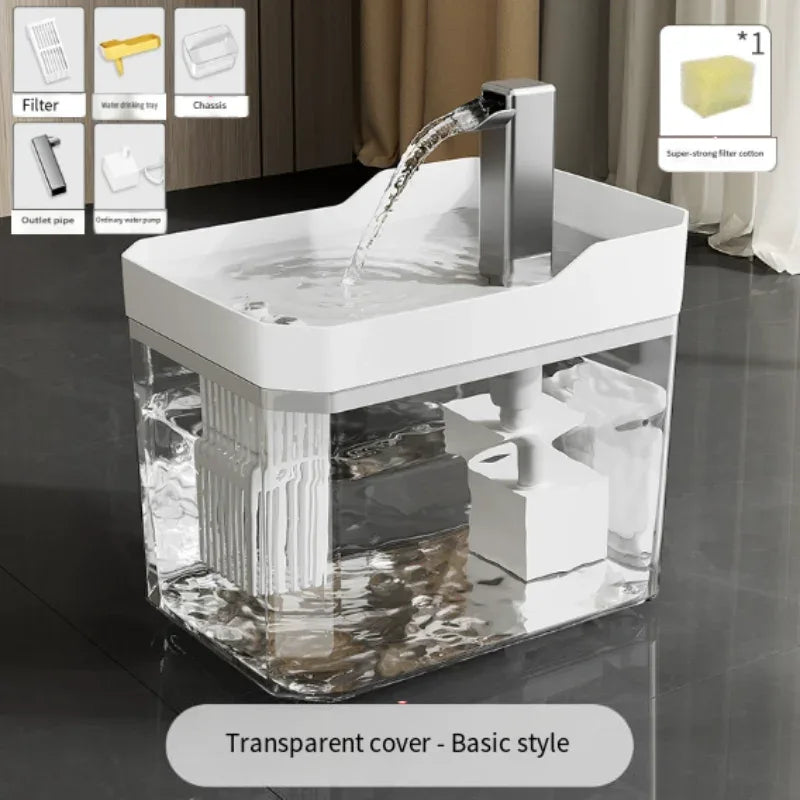 1.5L Cat Water Fountain USB Automatic Water Dispenser Live Circulation Filter Pet Drinker Quiet Pet Water Fountain Cat Small Pet - Luvia
