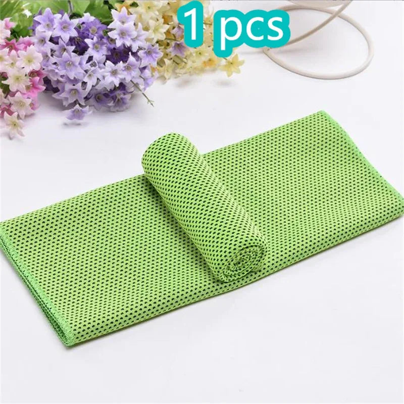 1-10pcs Cooling Towel Instant Relief Microfiber Cool Towels Chilling Neck Wrap Ice Cold Rags Sports Fitness Camping Hiking - Luvia