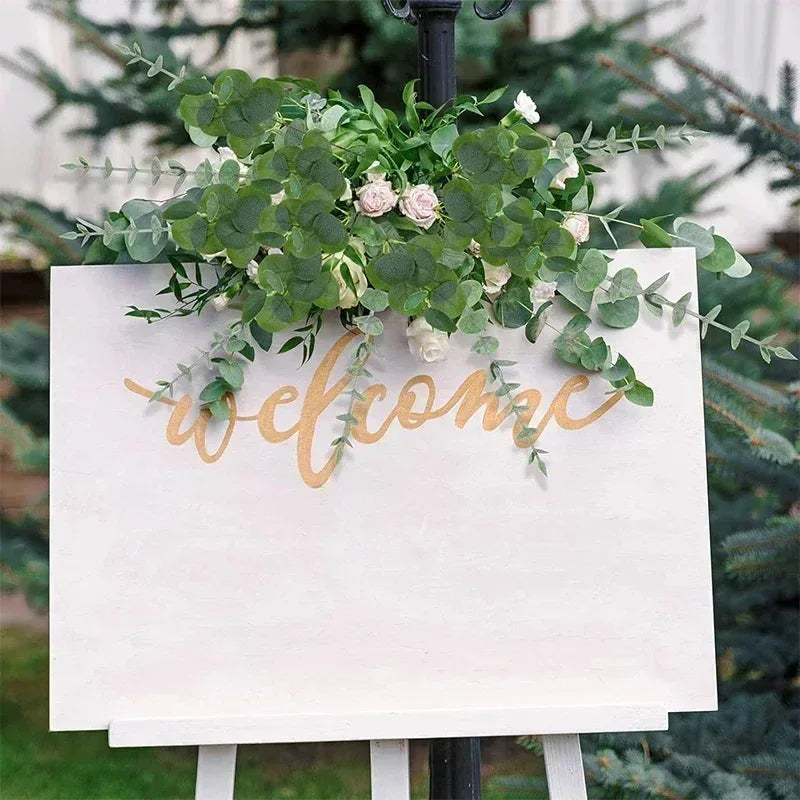 100 Pcs Artificial Eucalyptus Stems Fake Greenery Leaves Stems Faux Eucalyptus Plant for Floral Arrangement Green Leaves Decor - Luvia