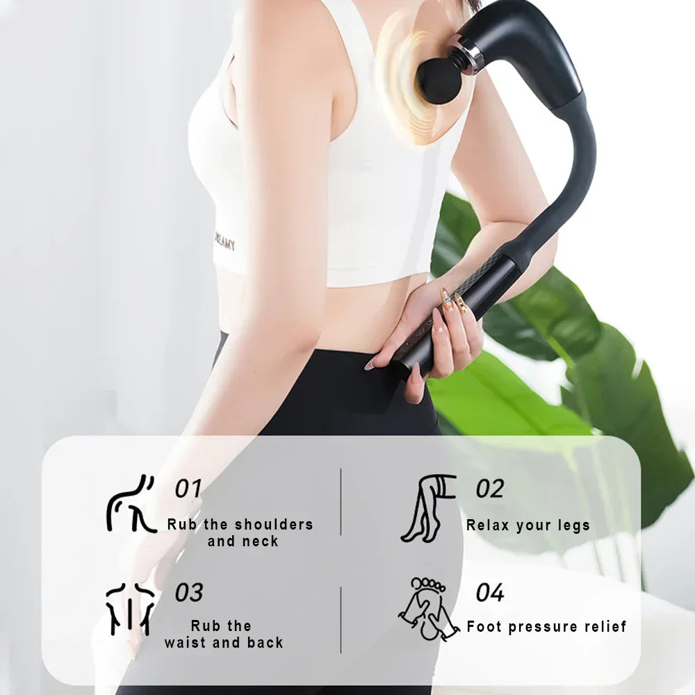 2025 Smart Fascia Gun Electric Massager Massage Hammer Electric Fascia Gun Home Handheld Hammer Back Artifact Christmas Gift - Luvia
