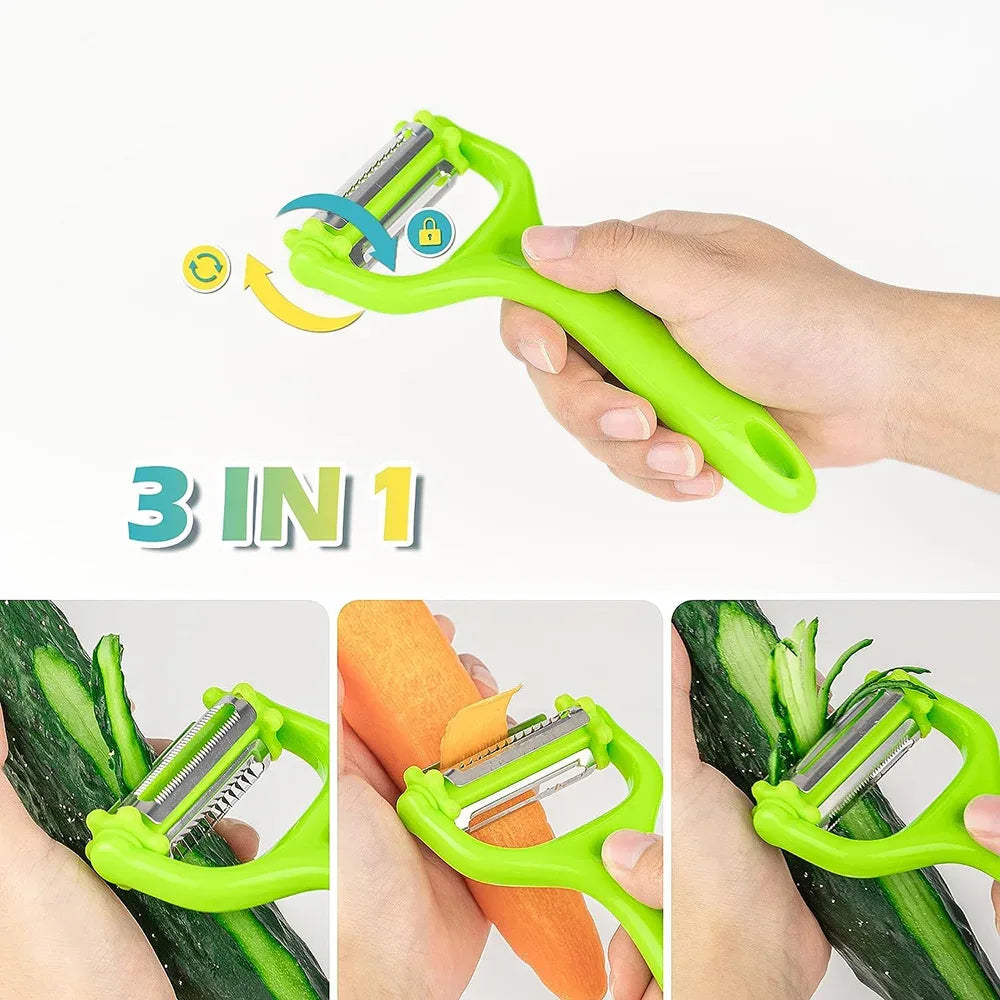Herb Scissors Stainless Steel 5 Blade Kitchen Shears Household Vegetable Cutter with Cover Multifunctional Kitchen Gadgets - Luvia