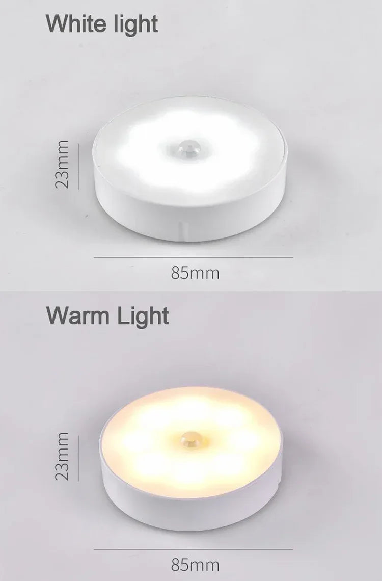 3PCS LED Motion Sensor Light Night Light USB Rechargeable Night Lamp for Kitchen Cabinet Wardrobe Lamp Staircase Closet Light - Luvia