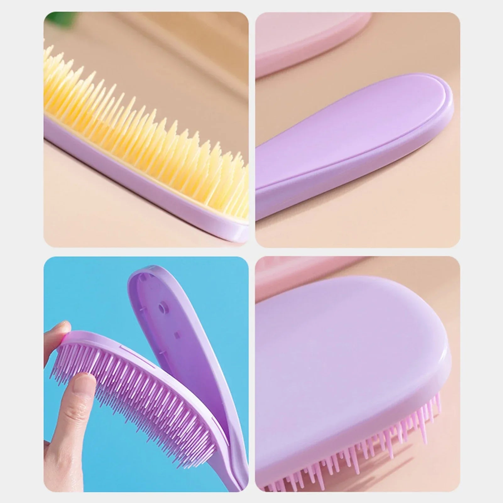 Detangler Hair Brush No Pulling or Split Ends Ultra-Soft Detangler Brush for Thick Curly Hair - Luvia