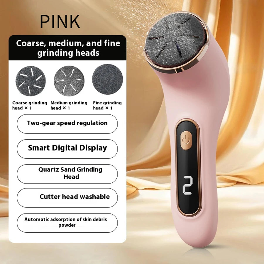 Professional electric foot callus remover - easy to use, painless, quick removal, rechargeable, gentle exfoliation, making the s
