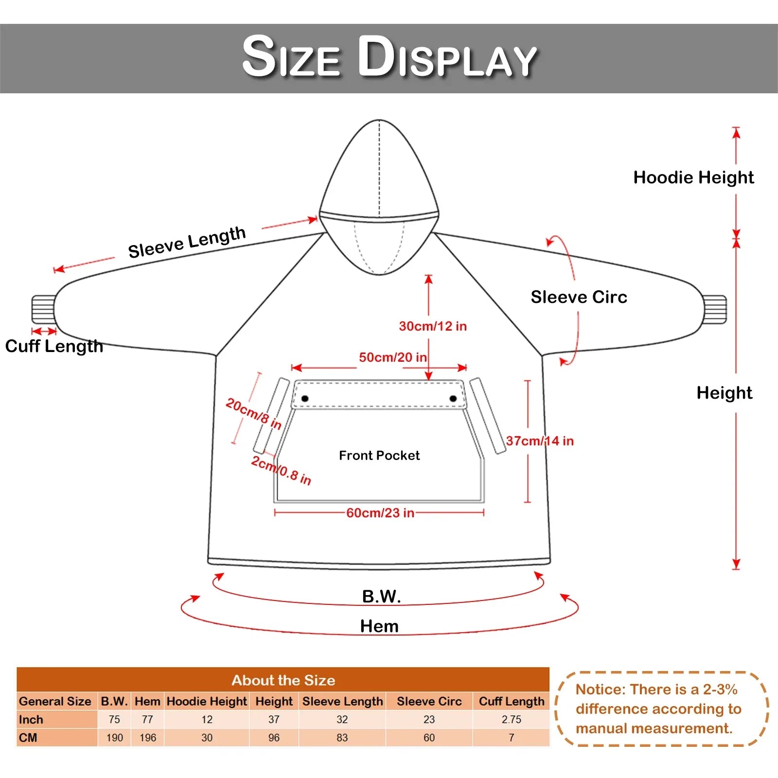 Oversized Wearable Blanket Hoodie with Sleeves Pocket Sherpa Fleece Blanket Sweatshirt Warm Thick Plush Heating Hooded Blankets - Luvia