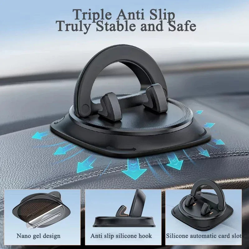 360 degrees Mobile phone holders for car rotating universal for a variety of mobile phones car accessories, dashboard holder - Luvia
