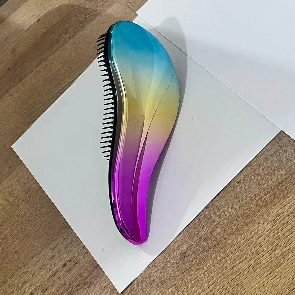 Classic Detangling Hair Brush for Women and Men Detangler Brush for Natural Wet or Dry Hair Special for Real Hair Wig Multicolor - Luvia