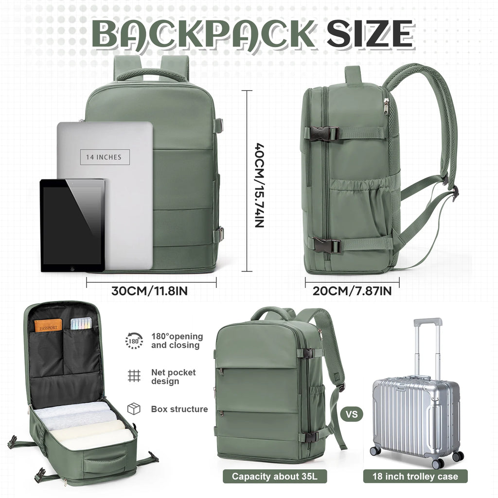 Airplane Travel Backpack 40x30x20, Hand Luggage Cabin Backpack Wizzair Carry-Ons  Commuter Bag, Multi Functional Casual Backpack