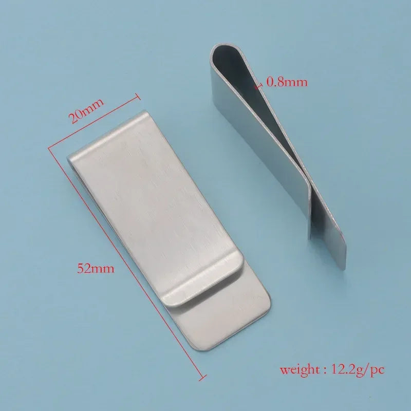 Metal Clip Slim Pocket Credit Card ID Clip Stainless Steel Money Clip Wallet Cash Clamp Men Purse - Luvia
