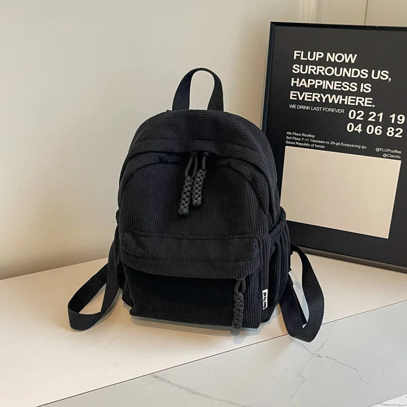 Shoulder Bag for Women Backpack Fashion Corduroy Student Backpack Travel Backpack Cute Backpacks Back To School Bags Mochila Sac