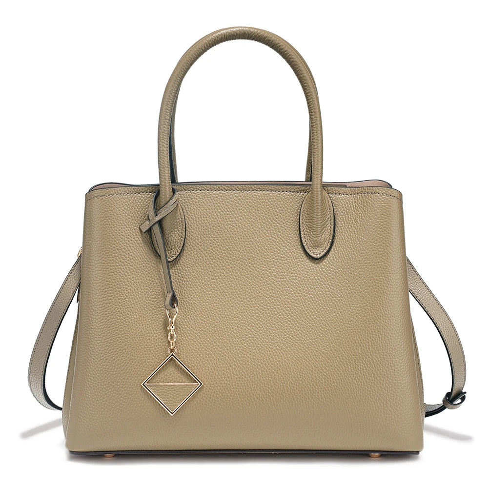 Zency Women's Genuine Leather Large Shopper Bag Designer Shoulder Bags Handbag Bucket Crossbody 2025 leather Top Handles Bags