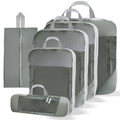 6Pcs Compression Packing Cubes Set for Travel Packing Cubes Compression Compressible Storage Bags for Carry On and Suitcases - Luvia
