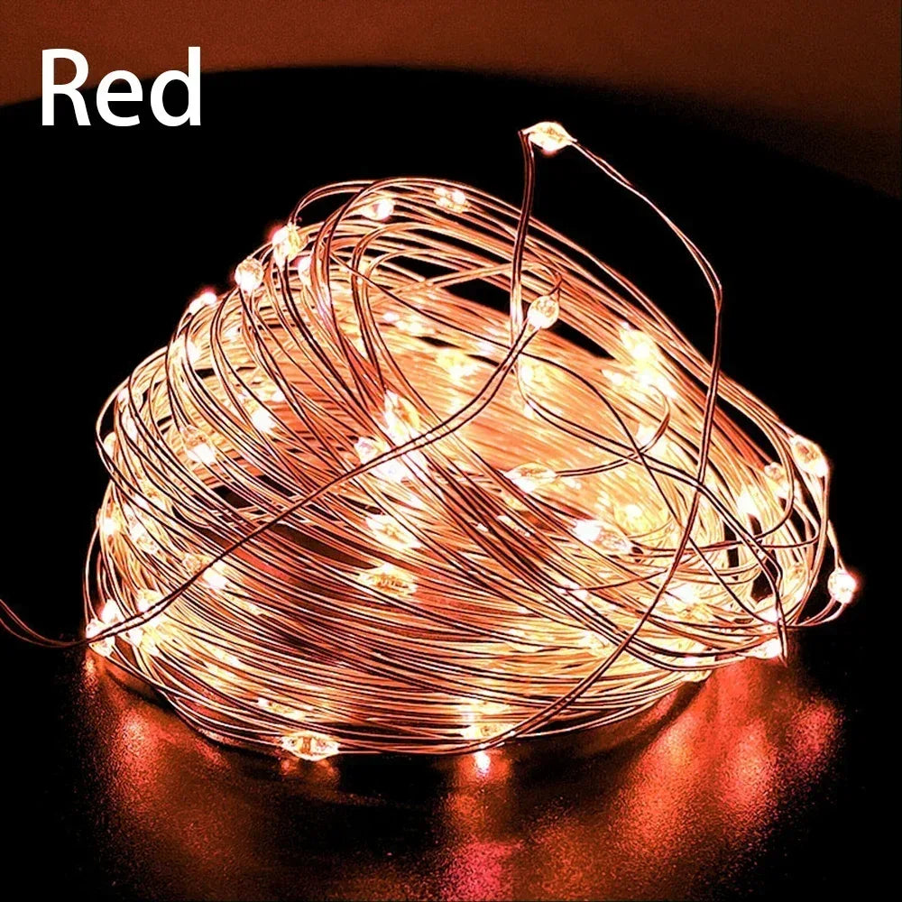 Fairy Light String Led Copper Wire String Light 1/2/3/5/10/30M USB/Battery Powered For Bedroom Garden Party Wedding Decoration - Luvia
