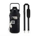 2L 64OZ Half Gallon Water Bottle with Sleeve Motivational Water Bottle with Straw & Time Marker Leakproof Sport Water Jug - Luvia