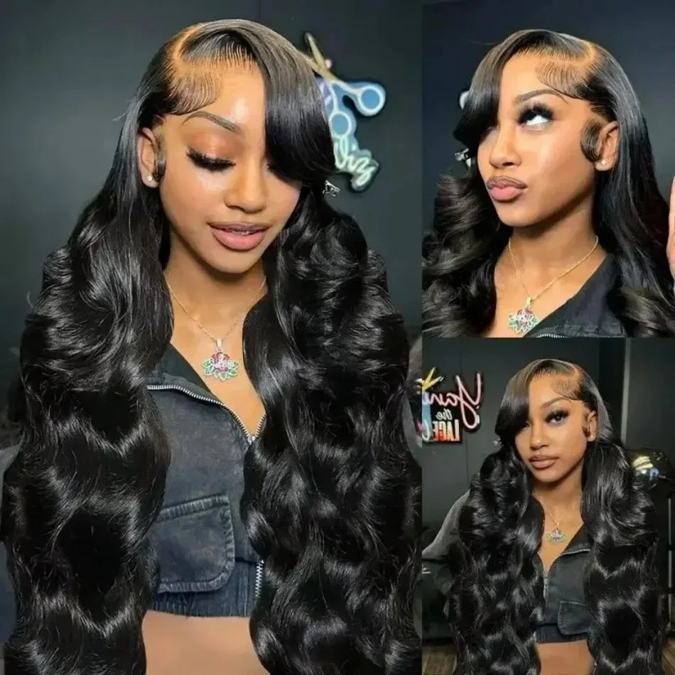 Body Wave Human Hair Wigs 100% Human Hair Quality 13X6 Hd Lace Frontal Wig 250 Density Brazilian Original 40Inch Lace Front Wigs - Luvia