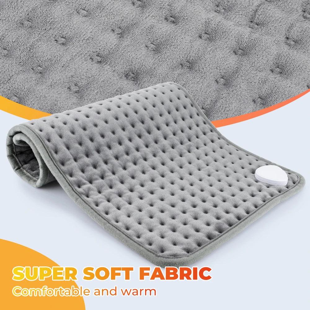 Electric Heating Pads for Back Neck Shoulder Relief Home Sofa Office Desktop Winter Warm Blanket Auto-Off Machine Washable Mat - Luvia