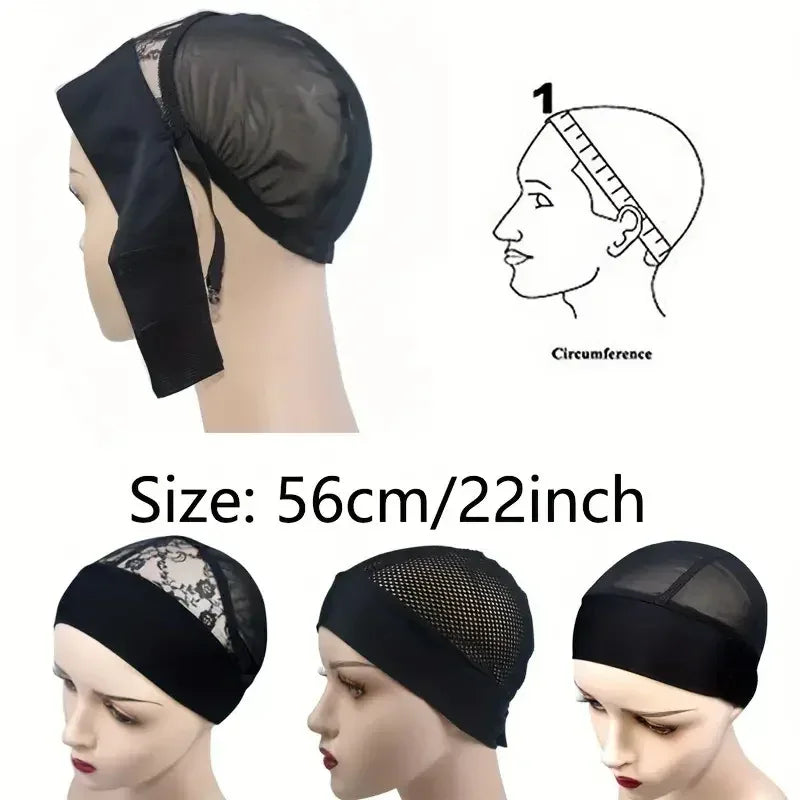1 piece mesh wig cap with adjustable headband wig cap wig grip cap for making wigs - Luvia