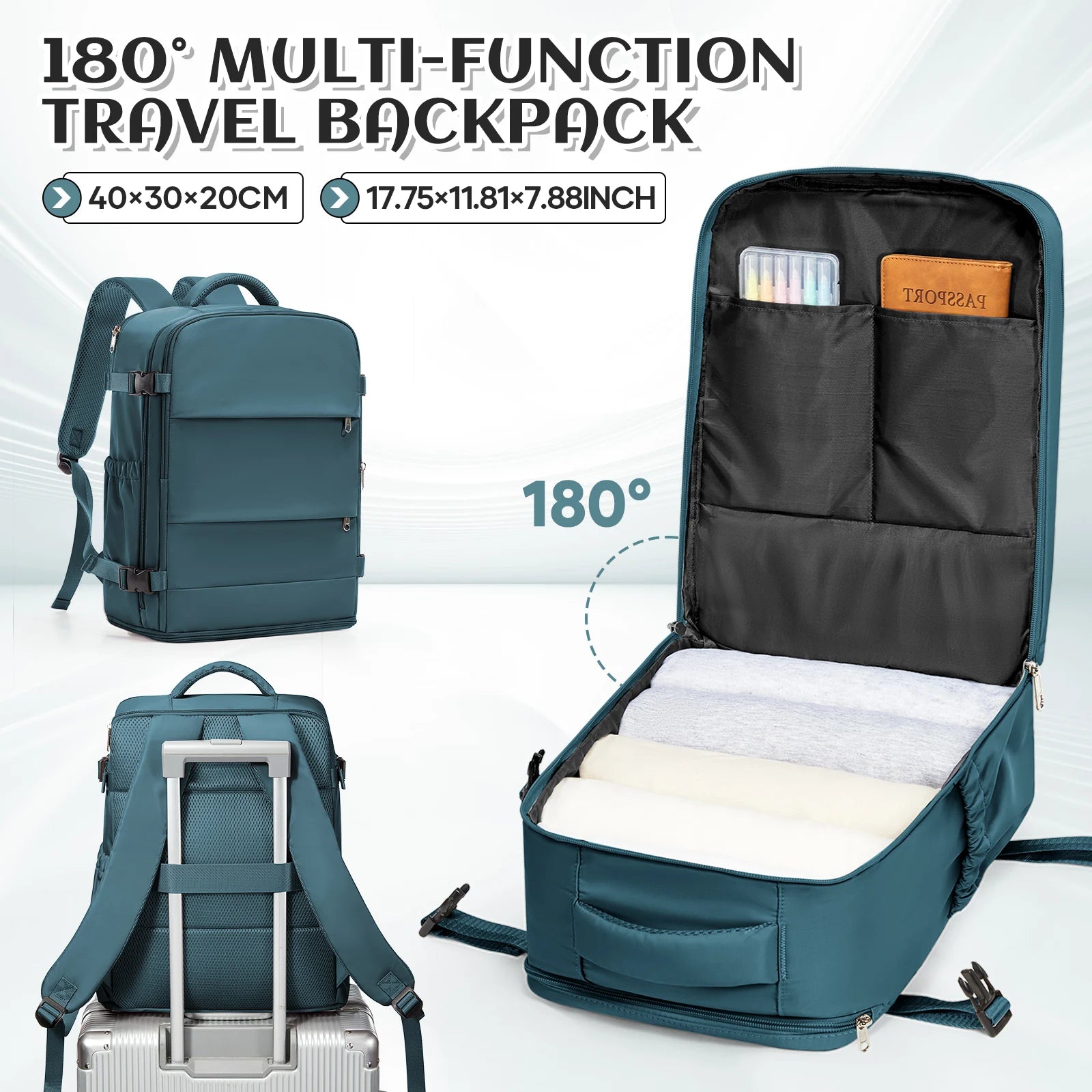 Airplane Travel Backpack 40x30x20, Hand Luggage Cabin Backpack Wizzair Carry-Ons  Commuter Bag, Multi Functional Casual Backpack