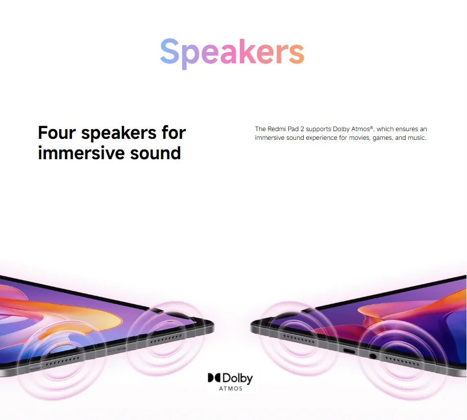 Xiaomi Redmi Pad 2 WIFI,11 ",90Hz,MediaTek Helio G100-Ultra,8MP Caméra,9000 mAh