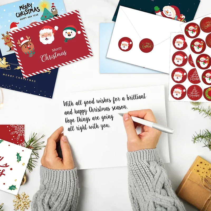 Christmas Cards With Envelopes And Card Organizer(Pack Of 24) Holiday Greeting Cards And Envelopes Christmas Gift Cards - Luvia