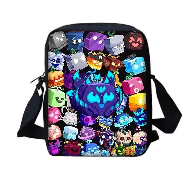 Child School Cartoon Blox Fruits Backpack With Shoulder Bag Pencil Bags School Bags for Boys Girls Best Gift