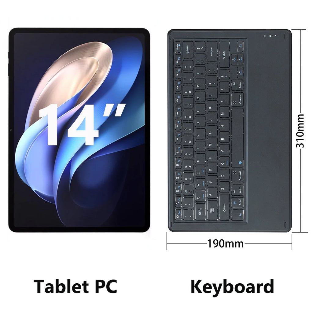 Nenmone Mpad15 14 inch Tablet 2 In 1 Tablet Laptop 14" Octa Core 16GB RAM 512GB ROM Android14 Tablet With Keyboard 2.4G/5G WiFi