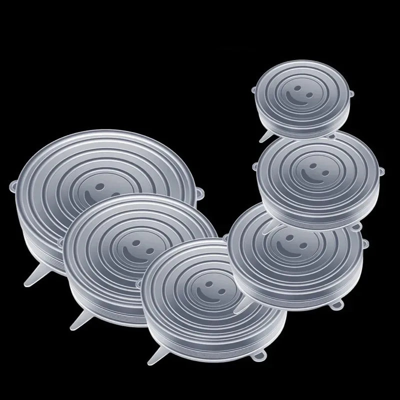 Silicone Cover Stretch Lids Reusable Airtight Food Wrap Covers Keeping Fresh Seal Bowl Stretchy Wrap Cover Kitchen Cookware - Luvia