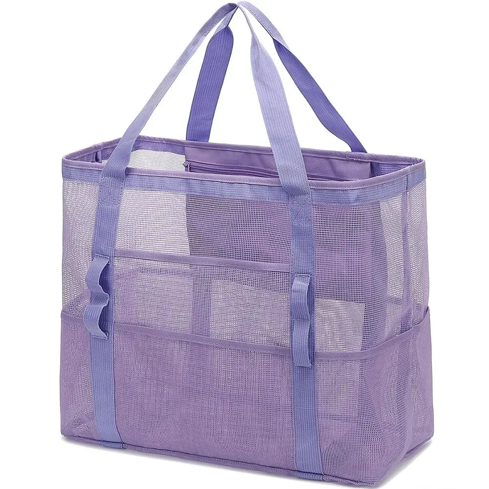 Mesh Beach Bag Waterproof Sandproof - Large Tote Pool Bag for Women Vacation Essentials Beach Accessories - Luvia