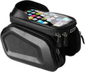 Bike Frame Bag Waterproof Bicycle Bike Phone Front Holder Mount Mountain Bike Accessories for Cell Phone Under 6.8" - Luvia