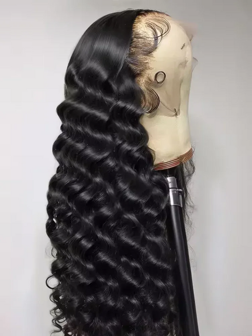 300 Density Loose Deep Wave 13x6 Hd Lace Front Human Hair Wig For Women Brazilian Curly Glueless Wigs On Clearance Sale 30 inch - Luvia