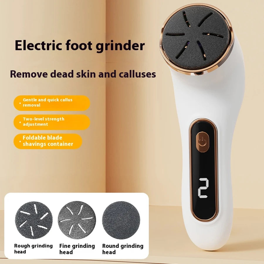 Professional electric foot callus remover - easy to use, painless, quick removal, rechargeable, gentle exfoliation, making the s