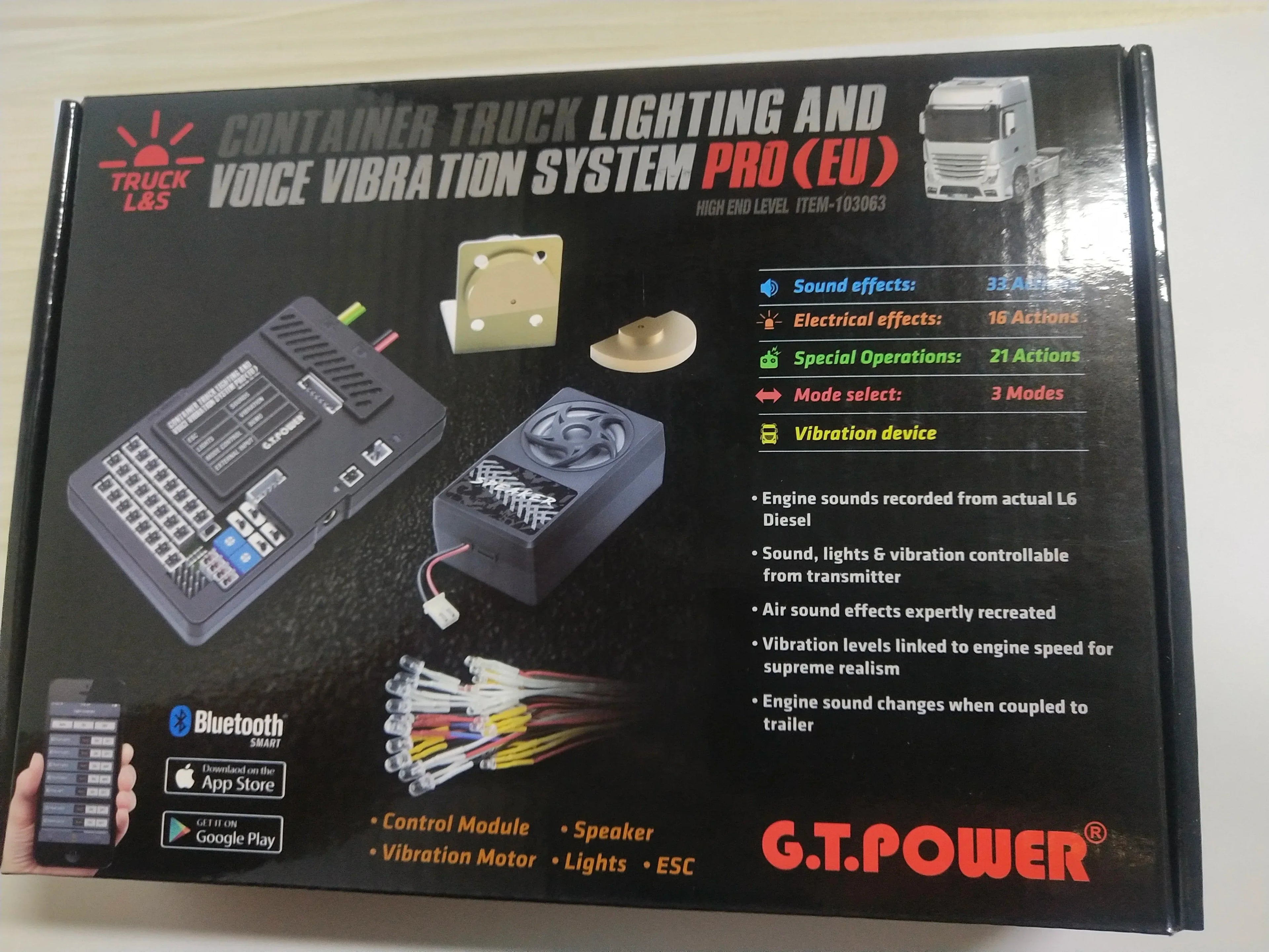 G.T.POWER Container Truck Lighting and Voice Vibration System Pro 30A For Tamiya RC4WD Tractor RC Truck Trx4 Toys New Year Gift - Luvia