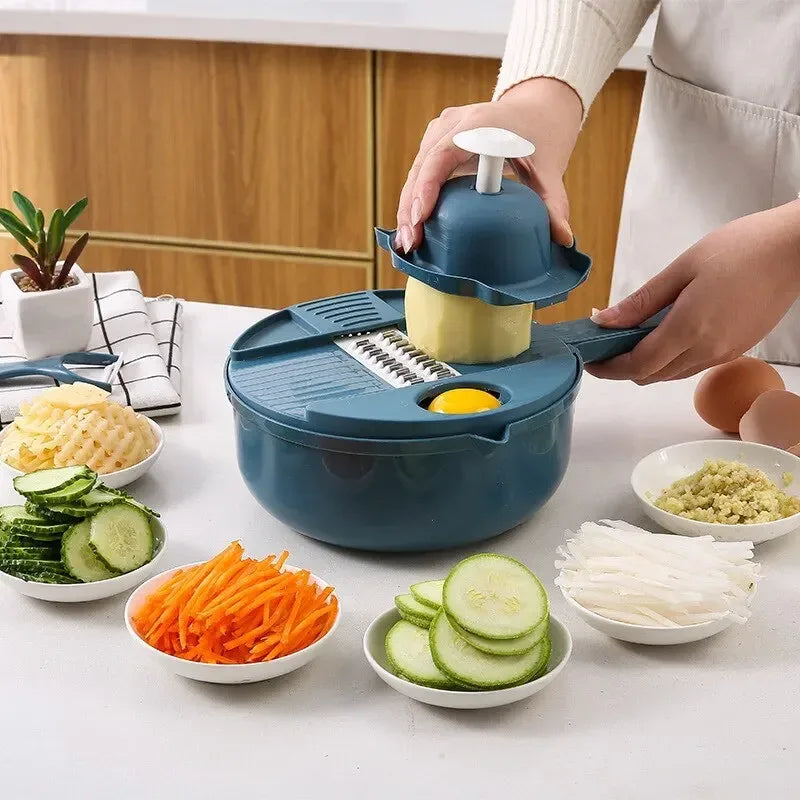 Vegetable Chopper Manually Cut Shred Grater Salad Carrots Potatoes for Kitchen Convenience Vegetable Tools Manual Shredder - Luvia