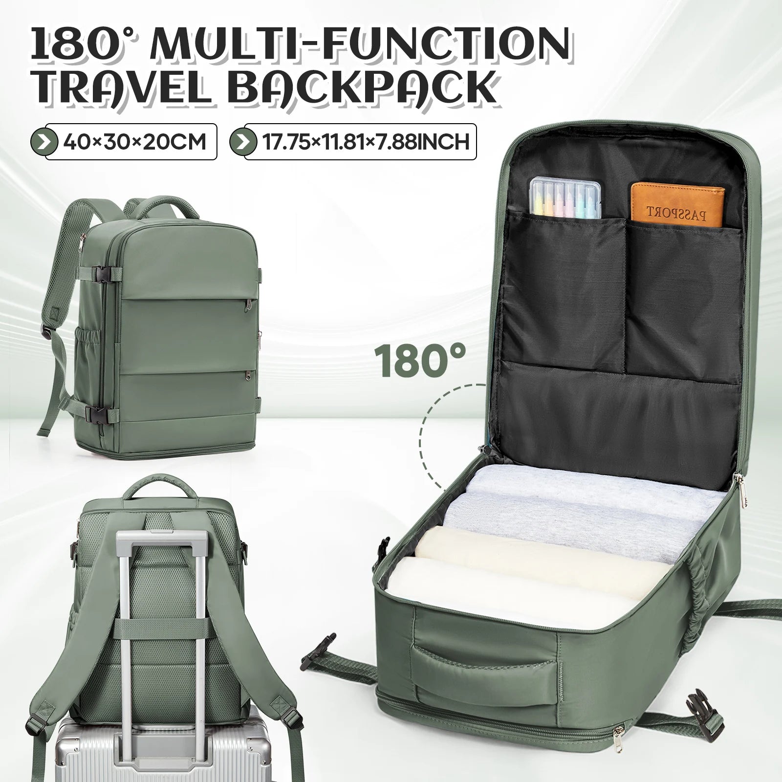 Airplane Travel Backpack 40x30x20, Hand Luggage Cabin Backpack Wizzair Carry-Ons  Commuter Bag, Multi Functional Casual Backpack