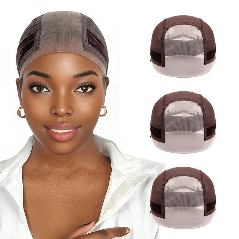 Wig Cap with Grip Band for Keeping Wigs in Place, More Full Cap-wide Transparent Lace for Lace Front Wigs - Luvia