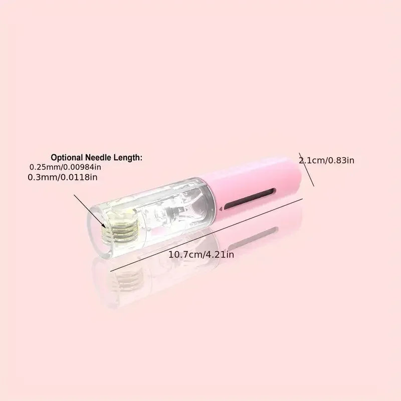 Aqua Derma Roller Microneedling Wtih 105 Fine MicroNeedles Serum Delviery Applicator Wheel Skin Beauty Lip Booster Nursing Tools - Luvia