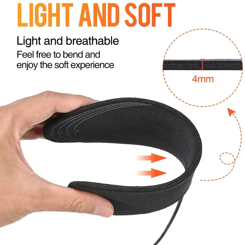 USB Rechargeable Heated Insoles Size 35-46 DIY Customizable Electric Heated Shoes Pad for Outdoor Skiing Winter Foot Warmers - Luvia