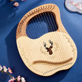 Lyre Harp 16 19 Strings Mahogany Wood Harp Piano 19 Strings Stringed Musical Instrument With Tuning Wrench Spare Strings