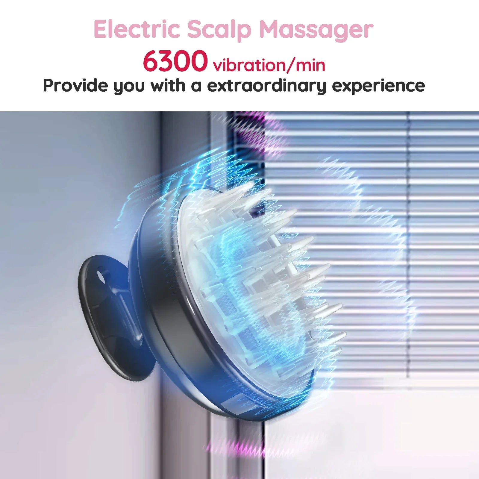 Scalp Massager Hair Growth Scalp Scrubber with Soft Silicone Bristles for Hair Growth Dandruff Removal, Hair Shampoo Brush Scalp - Luvia